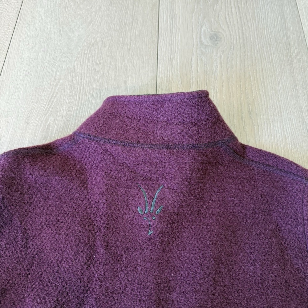 IBEX Jacket Womens Purple Wool Thick Woven Full Zip Size S Small USA Made
